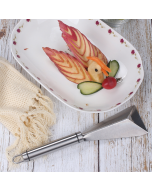 2 sellers of stainless steel fruit carving knife shaper flower type vegetable cutter