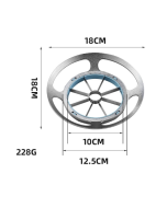 Stainless steel round apple slicer fruit divider, color: 12-slice