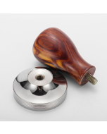 Integrated coffee press with stainless steel solid wood handle, specification: 58 mm, color: rosewood handle