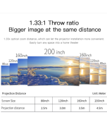 WEJOY L7 854x480P 100 ANSI lumens LED smart HD projector with battery version, Android 6.0, 1G+8G, Australian regulations