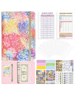 A6 Mandala Loose-leaf Binder Financial Planner Notebook PU Leather Cash Budget Bookkeeper
