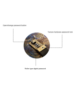 B6 Ancient Style Diary with Lock Password Book Literary Loose-leaf Notepad