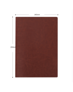 2 copies for sale, imitation leather business notebook, retro notepad, cover color: brown, specification: A5