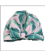 New Arrival Satin Double Layer Bath Caps Fashion Women Dot Leopard Print Bow Shower hats