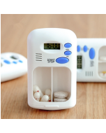 Smart Portable Electronic Pill Box 2 Compartments (White)