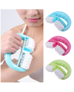 T9142 Plastic Manual Double Wheel Massager Round Handle Massager