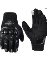 ERYUE Luvas De Equitação,Luvas Otociclismo Rider Antiderrapante Anti-Queda Quatro Estações Universal Respirável Tela Touch Screen Luvas M, Preto