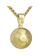 2 pieces for sale Three-dimensional sports ball pendant necklace, style: Men's football 18k gold
