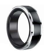 M1 Smart Ring Health Tracker 24-hour Heart Rate Blood Oxygen Monitor Exercise Calorie Consumption Recording - US Size 8 Diameter 18.4mm Circumference 57.8mm