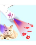 Rechargeable projector cat toy laser infrared cat teaser pet toy, specification: D type - UV purple light + LED projection red light