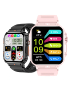 L81 1.95inch HD Screen bluetooth Call Heart Rate Blood Pressure Blood Oxygen Monitor Sleep Monitoring Women's Health Respiratory Training Multi-sport Modes Music Playback IP68 Waterproof Smart Watch - Black