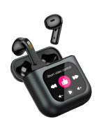 K1 TWS bluetooth Earphone LCD Touch Screen Earbuds 8G Memory ENC HD Calls Low Latency Portable Wireless Smart Earphone with Mic