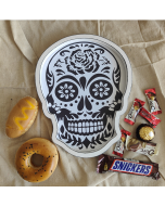 Halloween wooden tray decoration home decoration skull tray