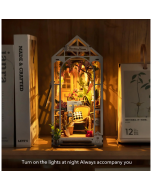 Robotime Rolife Garden House Book Nook Kit Book Shelf Insert Easy Assemble Toys Gifts for Kids Women Girls Home Decoration TGB06