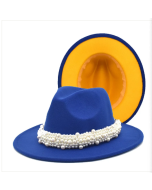 New double-sided color matching woolen hat