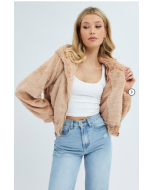 Pink Blazer Long Sleeve Single Breasted Linen Cotton