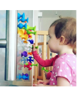 16PCS Set Pop Little Suckers Assembled Sucker Suction Cup Educational Building Block Toy Girl Or Boy Kids Fun Game