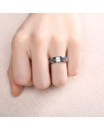 Colorfast Anallergic Tungsten Carbide Ring Shell for Men Women