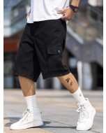 Denim Shorts for Men with Side Flap Pockets