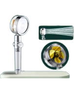 Hydro Jet Handheld Turbo Fan Shower Heads! High Pressure Shower With Hydro Jet Vortex Shower Head Filter Turbo! 360 Degrees Rotating Turbocharged Shower Head!