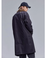 Men's Trench Coat with Buckled Detail and Slogan Graphics