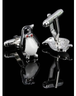 1pair Fashionable Penguin Decor Cufflinks For Men For Daily Decoration