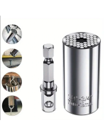 Universal 7-19mm Socket Torque Wrench Head Drill Ratchet Sleeve Wrench Magic Grip Multifunctional Hand Tools