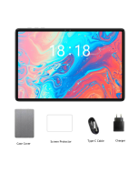 N-ONE NPad S MT8183 Octa Core 4GB RAM 64GB ROM 10.1 Inch Android 12 Tablet With Case Cover and Glass Screen Protector - Gray