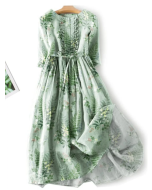 Fashionable and elegant art floral print dress