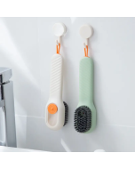 Multifunctional shoe clothes brush cleaning brushes press type cleaning agent dish washing pot brush cleaner for kitchen