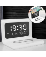 Innovative Multifunctional Digital LED Desktop Alarm Clock With Thermometer Wireless Charger