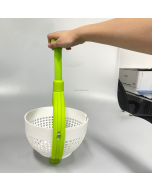 Easy to Use Kitchen Fruit Basket Spinning Colander Strainer Salad Spinner with Collapsible Handle