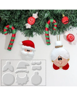 Felt Spheres Of Santa And Mrs.Claus Template Set(8 PCS)-- With Instructions