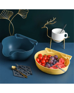 New arrival Best Seller Multi-function Storage Box Double Layer Container for Household Snack Fruit nut salad with Phone Slot