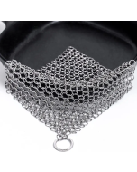 4 Inch Stainless Steel Cast Iron Cleaner Chainmail Pot Dish Clean Scrubber