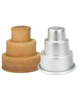 Mini 3 Tier Cake Pan Home Birthday DIY Pudding Cupcake Mould Aluminium Alloy Cookie Chocolate Baking Mold