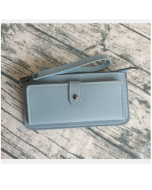 Women Faux Leather Solid Multi-function Long Wallet 12 Card Slots Phone Clutch Bags