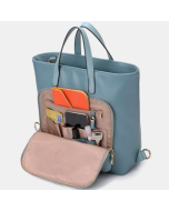 Multi-carry Backpack Patchwork Crossbody Bag Satchel