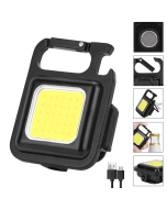 Explosion keychain light type-c rechargeable household magnetic emergency light mini keychain strong light torch