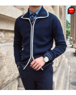 Men's Elegant Trim Knitted Cardigan