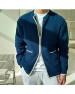 Gentleman's simple Casual Zipper Knit Cardigan