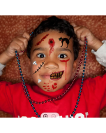 Halloween Party Waterproof Face Horror Scar Tattoo Stickers Water Transfer Decor Masquerade Face Sticker