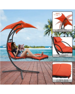 Cearance SaleOutdoor Hanging Curved Steel Chaise Lounge Chair