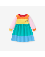 Little maven girls sweater dress autumn cotton children's dress Europe and the United States colorful girls skirt