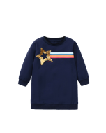 Little maven children's sweater dress fall new Europe and the United States girls long-sleeved dress home leisure children's dresses