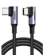 UGREEN 100W USBC to USBC Cable 90 Degree Type C Cable for iPhone 15/15 Plus/15 Pro/15 Pro Max/MacBook Pro 2022/iPad Pro 2022/Elitebook/Dell XPS/Galaxy S23/S22/Z Fold, Pixel, Switch, etc. 3.3FT