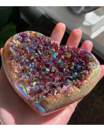 Angel Aura Heart Shaped Rainbow Crystal Cluster