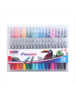 Skyglory children's painting double-headed line drawing pen, art soft-headed watercolor pen, specifications: 36-color silver rod