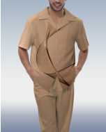 Suitmens Men's Coffee Two-Piece Casual Suit 001