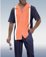 Navy-Coral Walking Suit for Men from Suitmens Men's